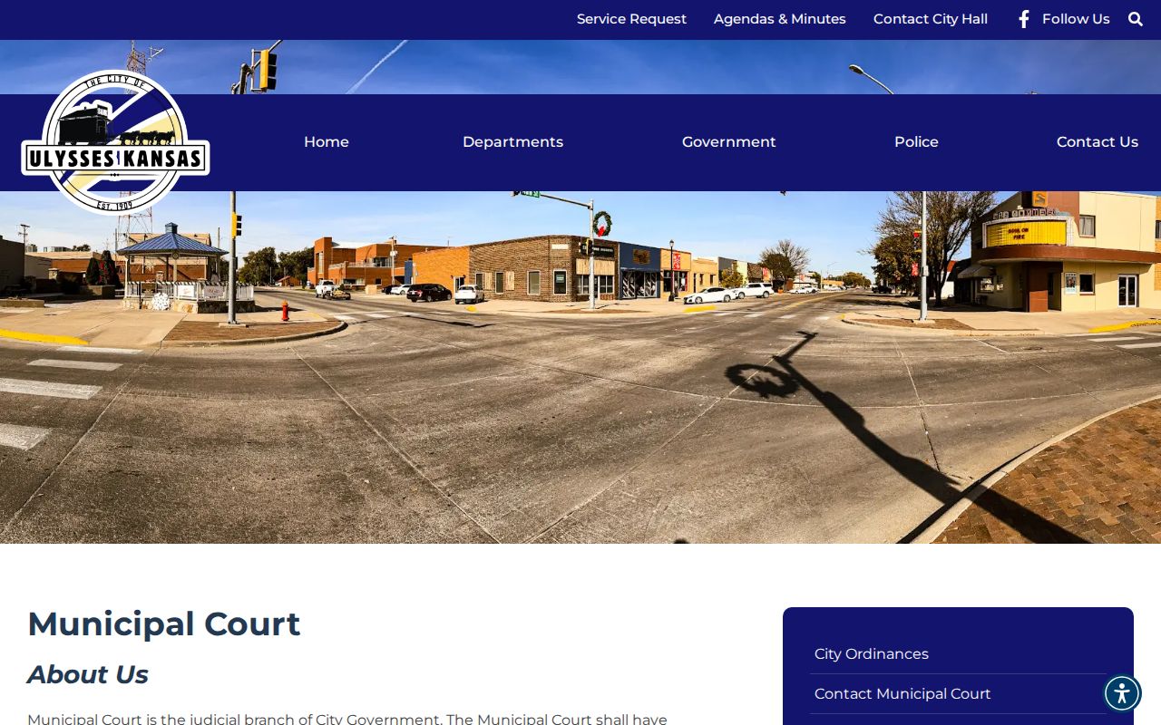 Grant County court schedule source for Ulysses Municipal Court clerk