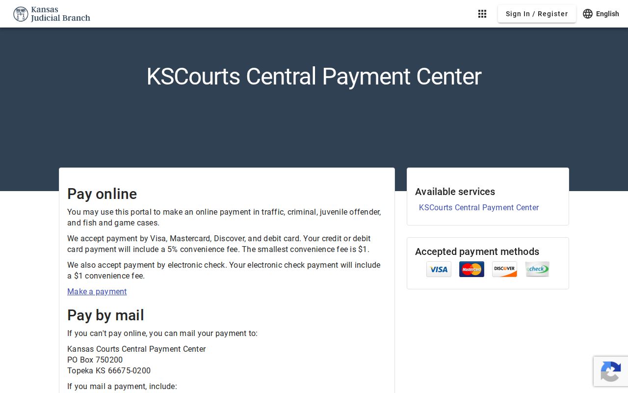 Grant County traffic court Central Payment Center